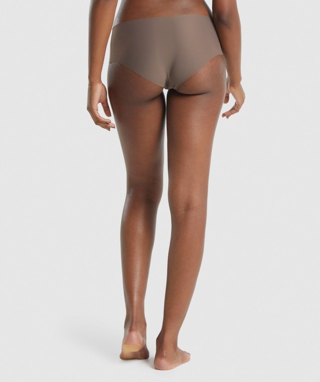 Brown Gymshark No VPL Hipster Women's Underwear | US-40KEVTZ