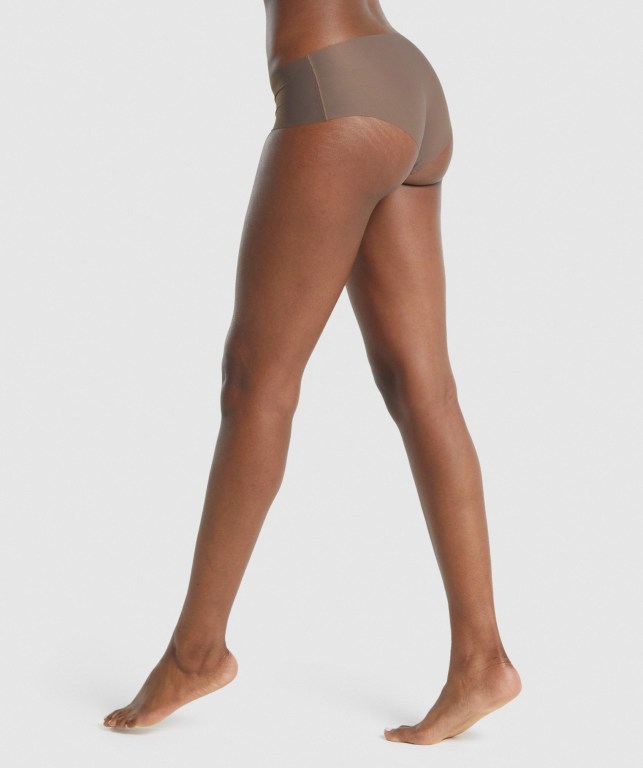 Brown Gymshark No VPL Hipster Women's Underwear | US-40KEVTZ