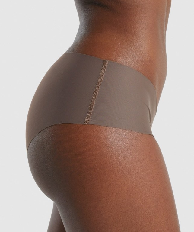 Brown Gymshark No VPL Hipster Women's Underwear | US-40KEVTZ