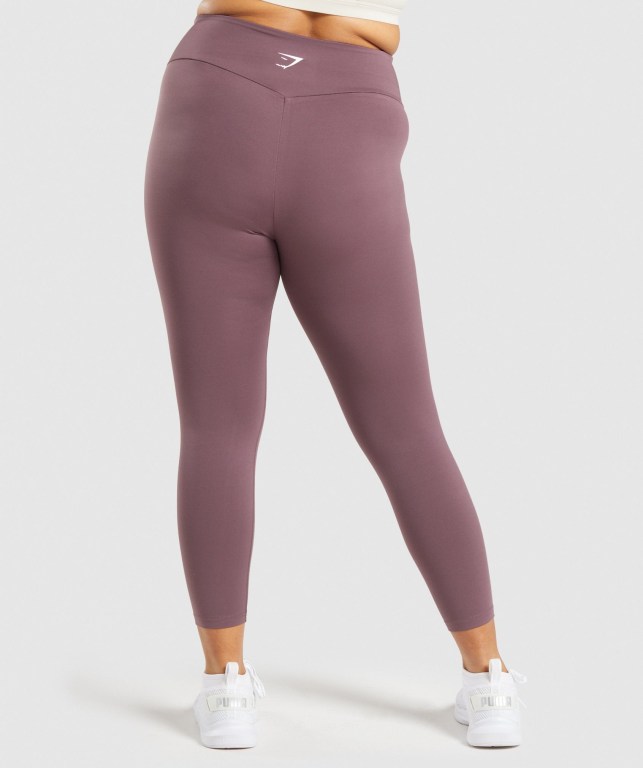 Brown Gymshark Training 7/8 High Waisted Women's Leggings | US-93NHUCB