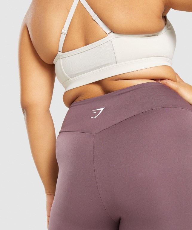 Brown Gymshark Training 7/8 High Waisted Women's Leggings | US-93NHUCB