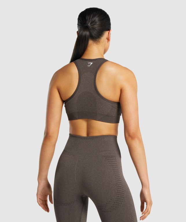 Brown Gymshark Vital Seamless 2.0 Women's Sports Bra | US-93MPNRI