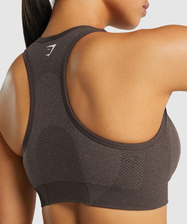 Brown Gymshark Vital Seamless 2.0 Women's Sports Bra | US-93MPNRI