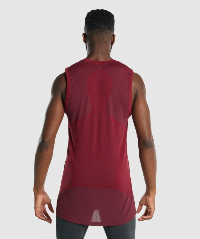 Burgundy Gymshark 315 Men's Tank Tops | US-18JYOPU