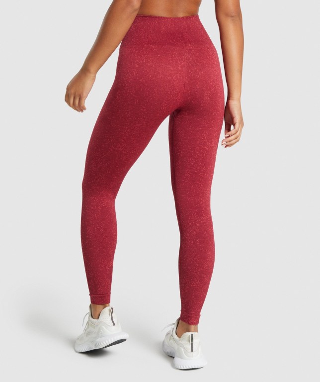 Burgundy Gymshark Adapt Fleck Seamless High Waisted Women's Leggings | US-65DQLJC