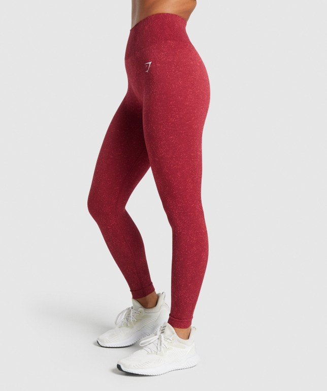 Burgundy Gymshark Adapt Fleck Seamless High Waisted Women's Leggings | US-65DQLJC