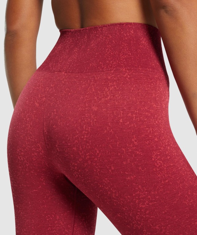 Burgundy Gymshark Adapt Fleck Seamless High Waisted Women's Leggings | US-65DQLJC