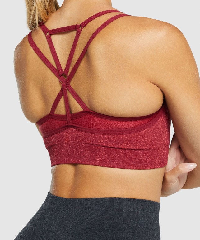 Burgundy Gymshark Adapt Fleck Seamless Women's Sports Bra | US-67ZWVPK