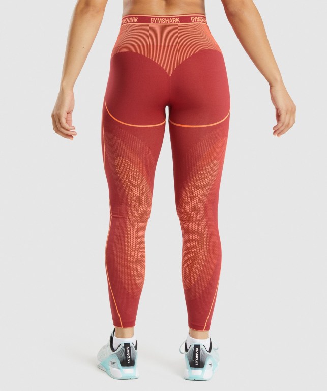 Burgundy Gymshark Apex Seamless High Rise High Waisted Women's Leggings | US-63JZKEM