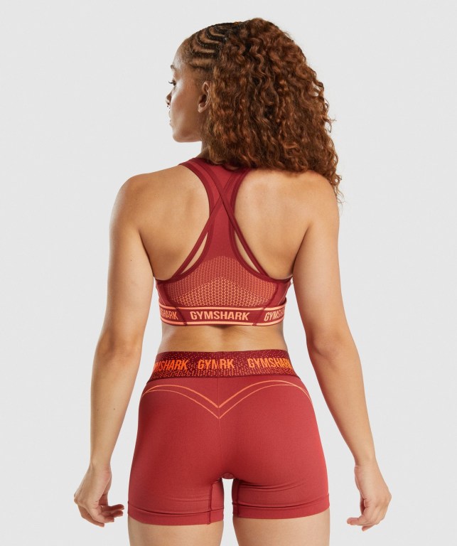 Burgundy Gymshark Apex Seamless Women's Sports Bra | US-19SWNYL