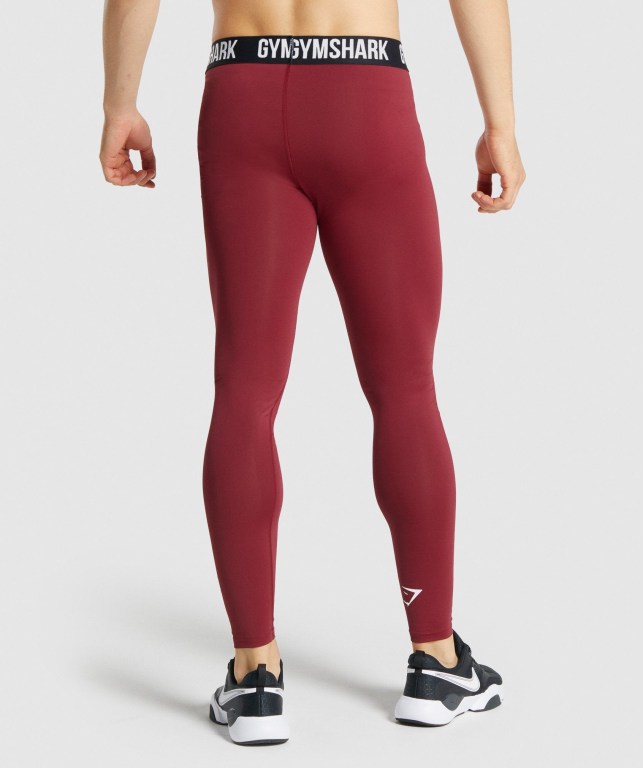 Burgundy Gymshark Element Baselayer Men's Joggers | US-24OJBNL