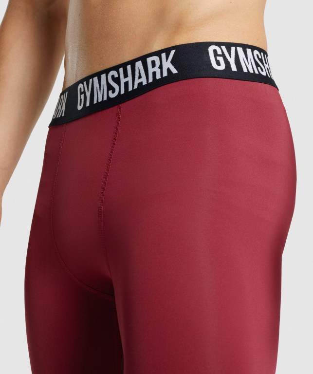 Burgundy Gymshark Element Baselayer Men's Joggers | US-24OJBNL