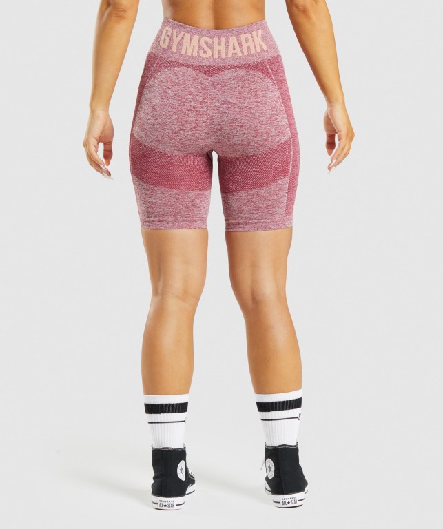 Burgundy Gymshark Flex Cycling Women's Shorts | US-94VXPGM