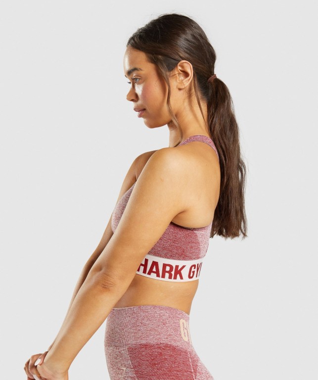 Burgundy Gymshark Flex Women's Sports Bra | US-36PQLSI