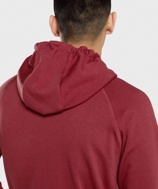 Burgundy Gymshark GSLC Collegiate Men's Hoodies | US-68REVXA