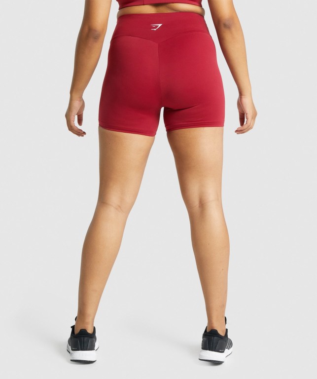 Burgundy Gymshark Training Women's Shorts | US-89NSWUO