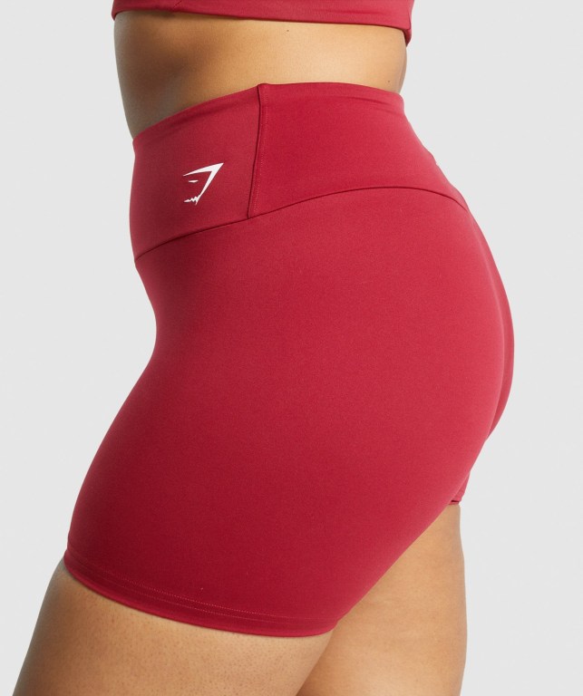 Burgundy Gymshark Training Women's Shorts | US-89NSWUO