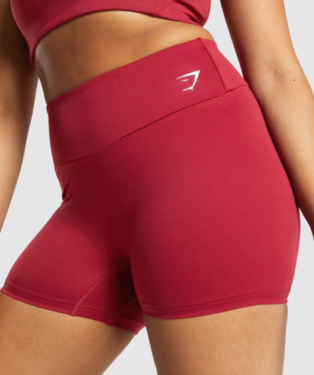 Burgundy Gymshark Training Women's Shorts | US-89NSWUO