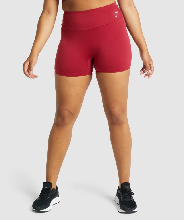 Burgundy Gymshark Training Women\'s Shorts | US-89NSWUO