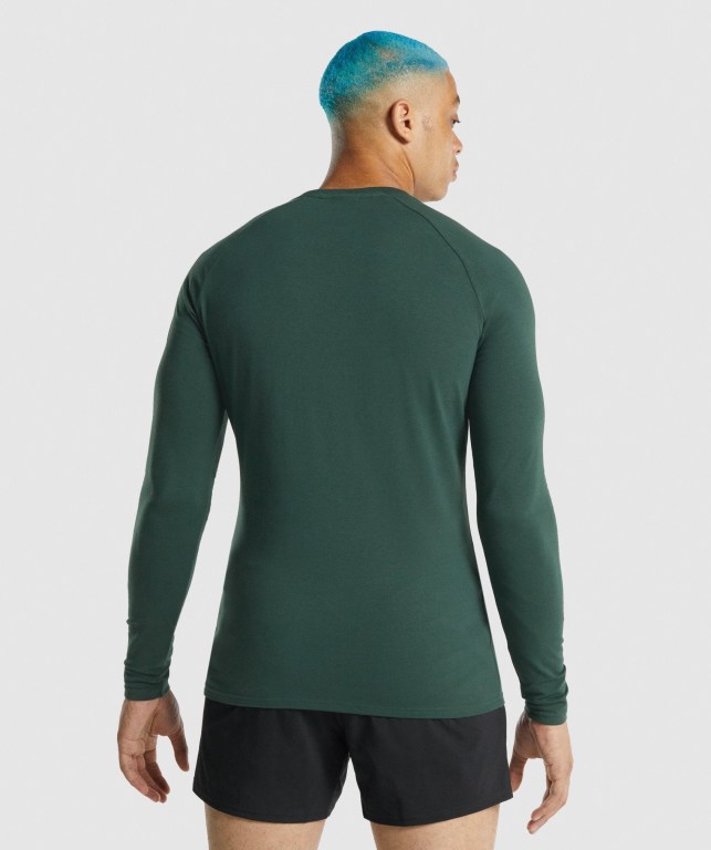 Dark Green Gymshark Apollo Men's T Shirts | US-96UZDJP