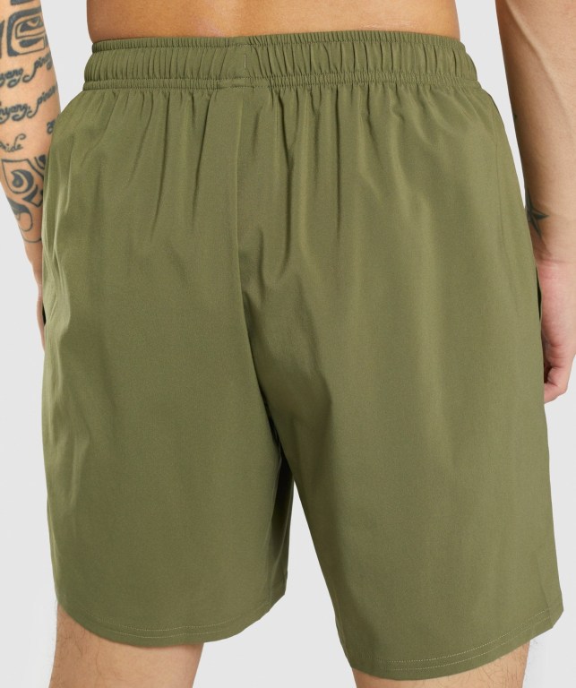 Dark Green Gymshark Arrival Men's Shorts | US-36JGFER