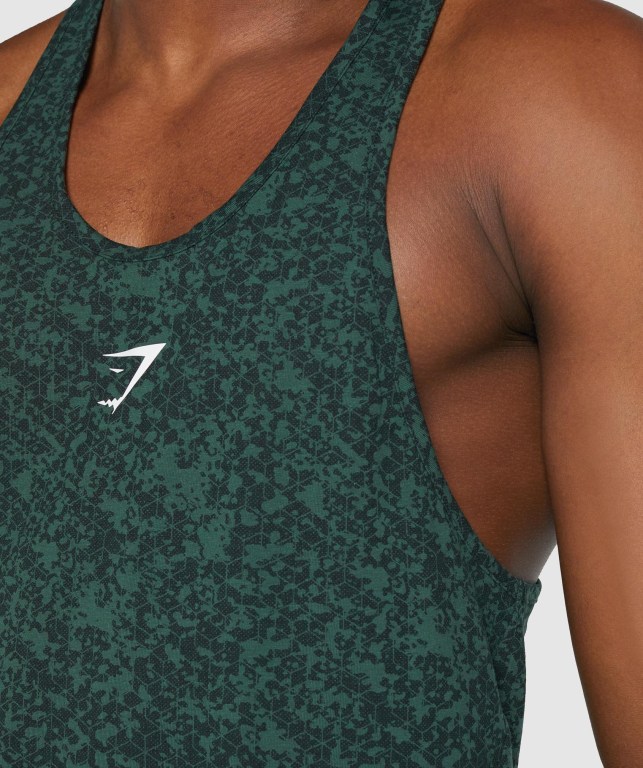 Dark Green Gymshark Critical 2.0 Men's Tank Tops | US-37VDUIE