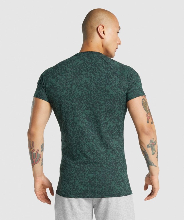 Dark Green Gymshark Critical 2.0 Men's T Shirts | US-83JXDAQ