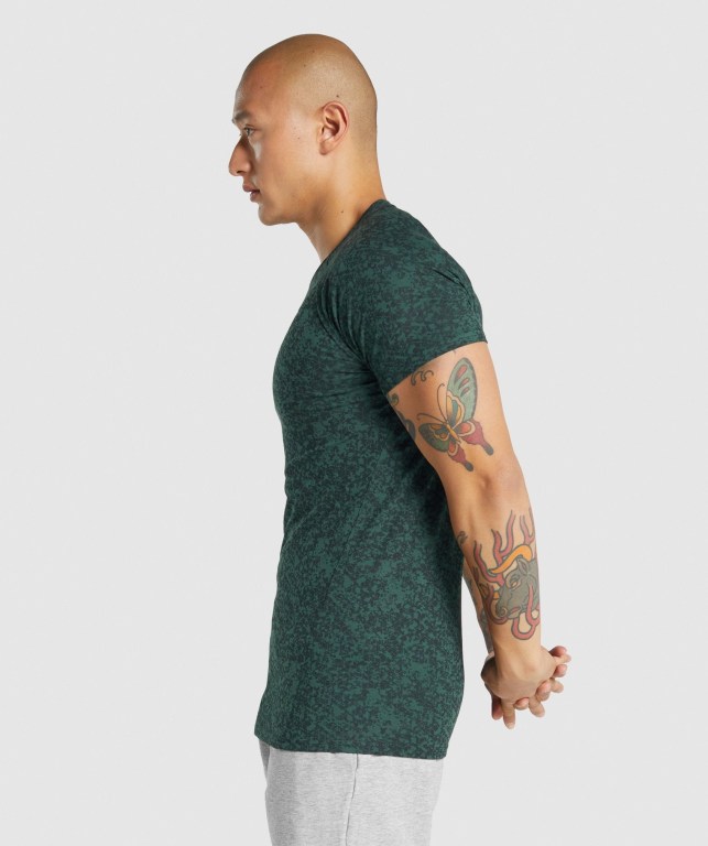 Dark Green Gymshark Critical 2.0 Men's T Shirts | US-83JXDAQ