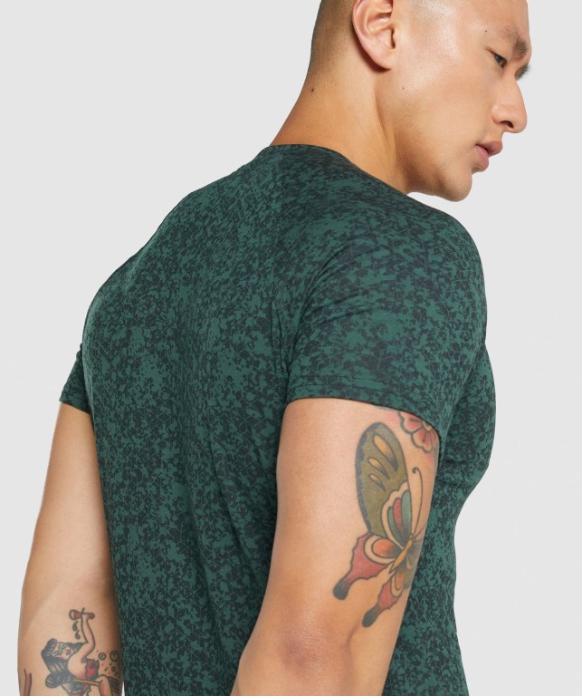 Dark Green Gymshark Critical 2.0 Men's T Shirts | US-83JXDAQ