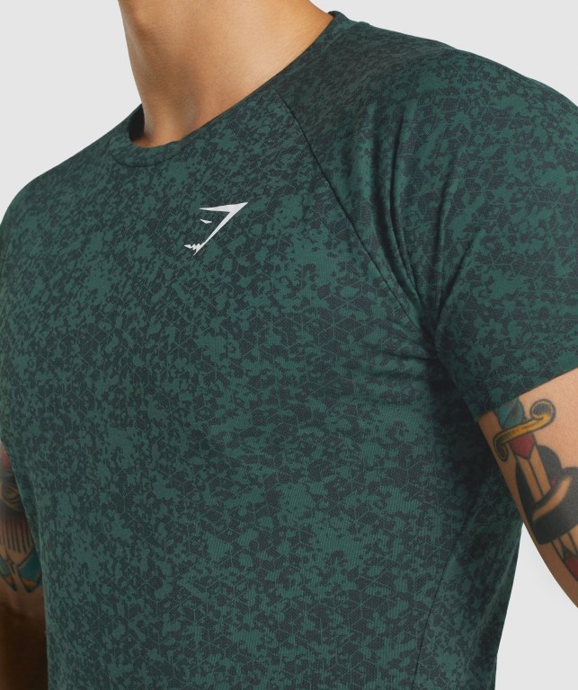 Dark Green Gymshark Critical 2.0 Men's T Shirts | US-83JXDAQ