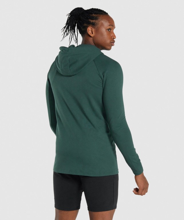 Dark Green Gymshark Critical 2.0 Zip Up Men's Hoodies | US-32ZUCEN