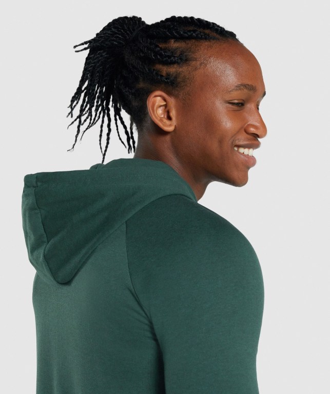 Dark Green Gymshark Critical 2.0 Zip Up Men's Hoodies | US-32ZUCEN