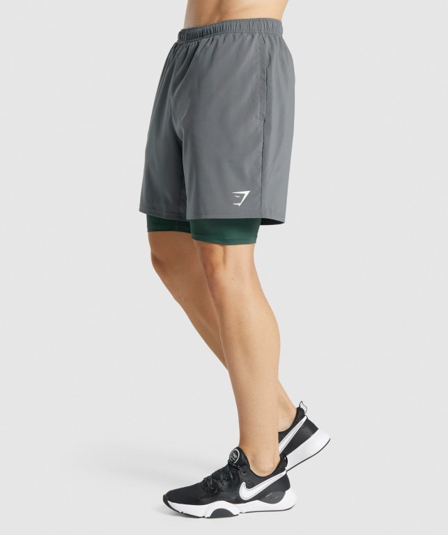 Dark Green Gymshark Element Baselayer Men's Shorts | US-08JEZMK