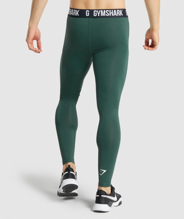 Dark Green Gymshark Element Baselayer Men's Joggers | US-57TXNAK