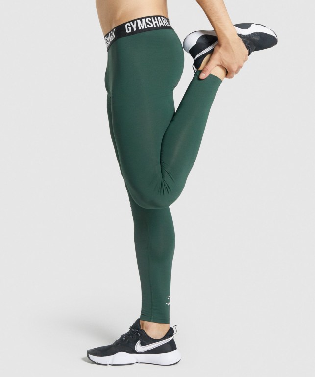 Dark Green Gymshark Element Baselayer Men's Joggers | US-57TXNAK