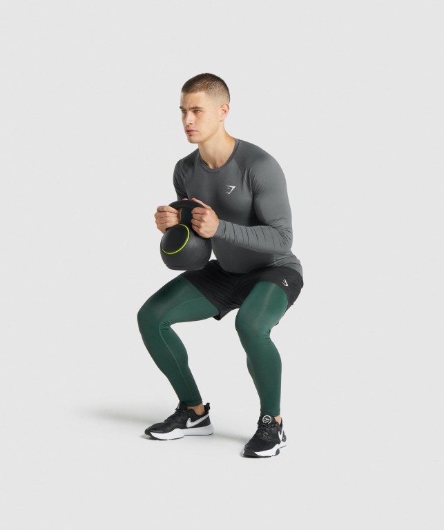 Dark Green Gymshark Element Baselayer Men's Joggers | US-57TXNAK