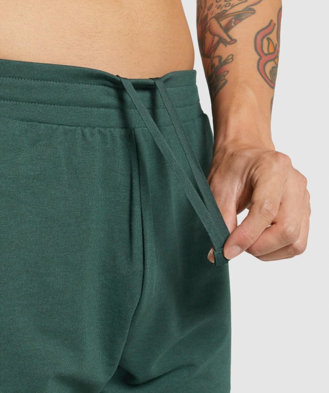 Dark Green Gymshark Essential 7” Men's Shorts | US-90PAJCF