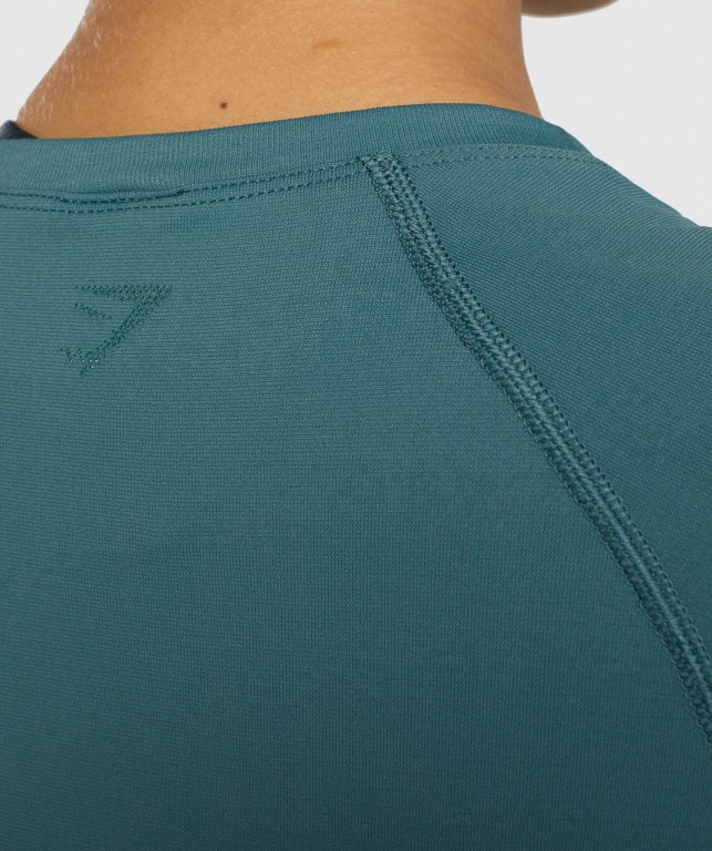 Dark Green Gymshark Fit Seamless Women's T Shirts | US-65RISYO