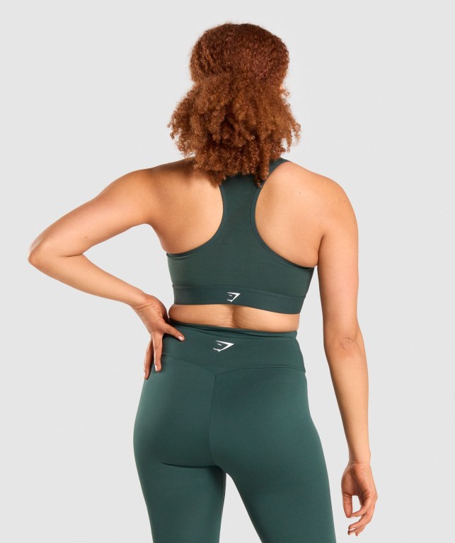 Dark Green Gymshark Lightweight High Support Training Women's Sports Bra | US-51TRCGJ