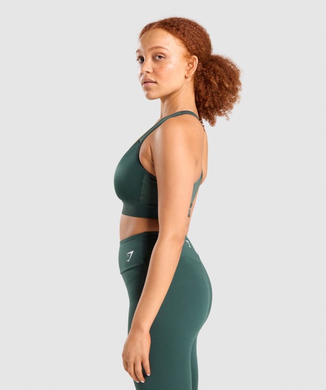 Dark Green Gymshark Lightweight High Support Training Women's Sports Bra | US-51TRCGJ