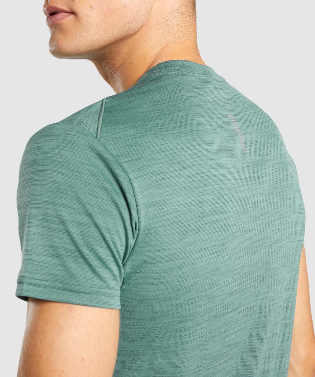 Dark Green Gymshark Speed Men's T Shirts | US-30XKVUE