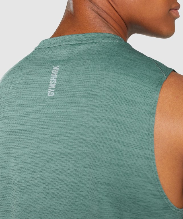 Dark Green Gymshark Speed Men's Tank Tops | US-47TVHWA