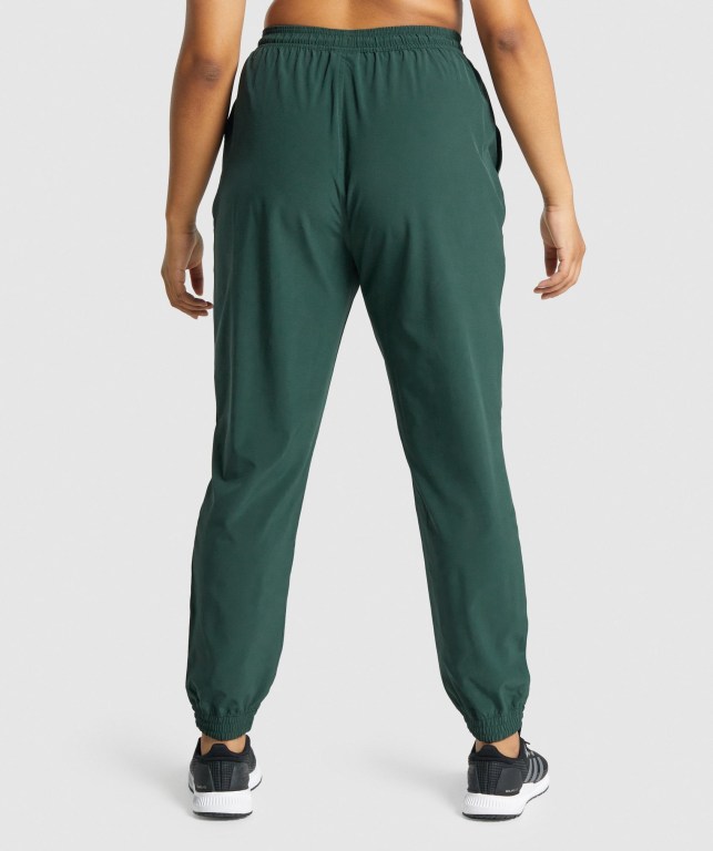 Dark Green Gymshark Training Woven Women's Joggers | US-18UQBPF