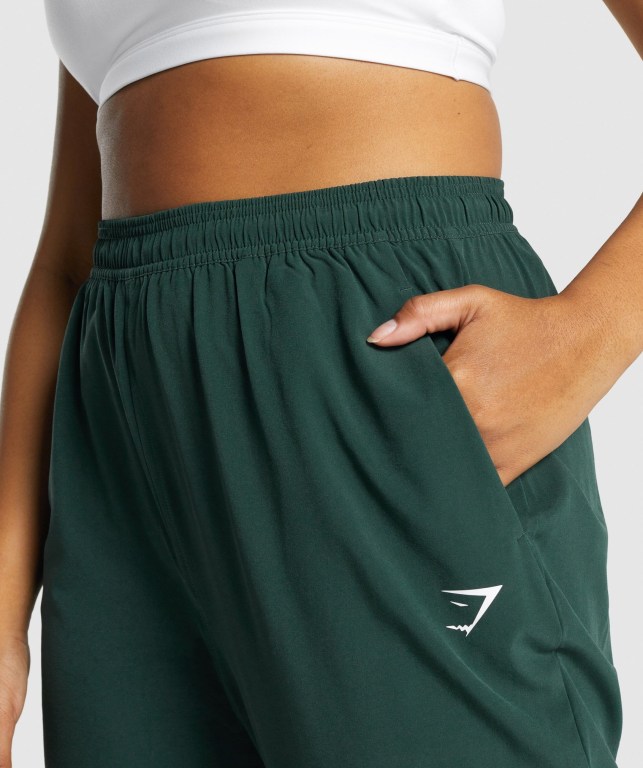 Dark Green Gymshark Training Woven Women's Joggers | US-18UQBPF