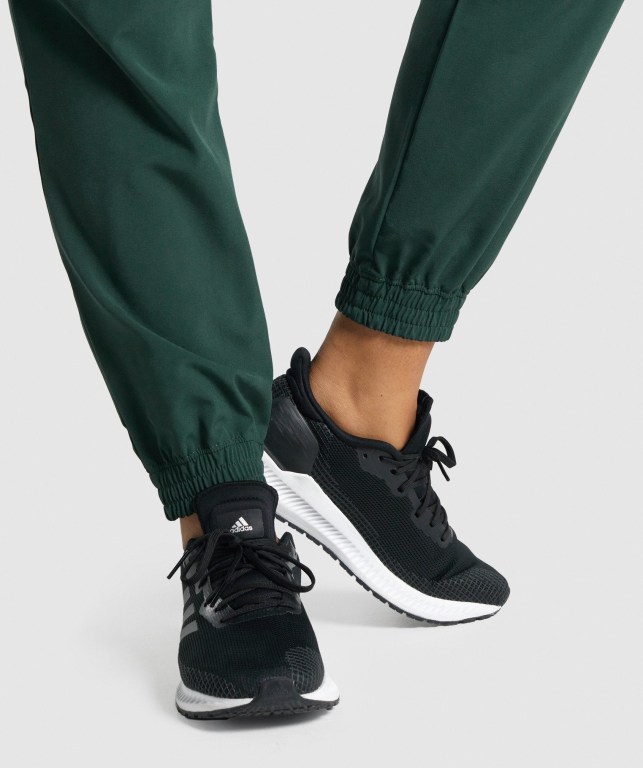 Dark Green Gymshark Training Woven Women's Joggers | US-18UQBPF