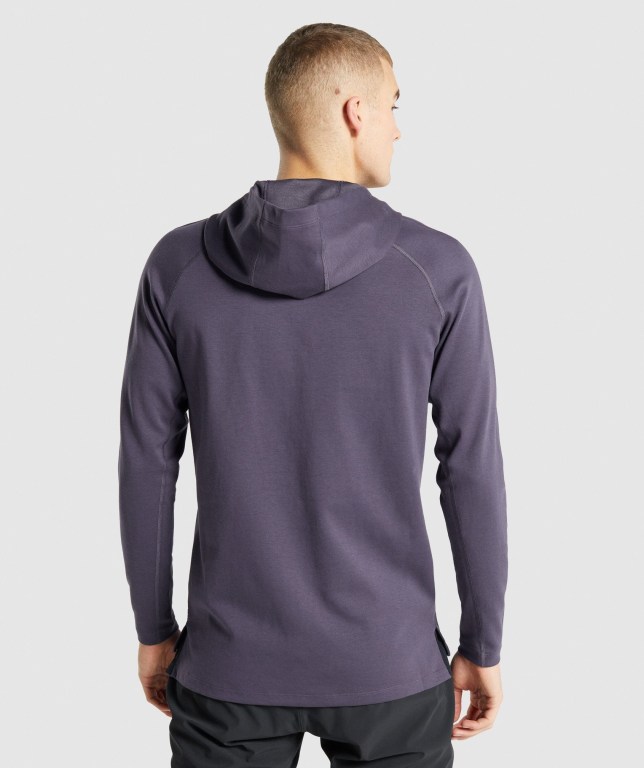 Dark Purple Gymshark Studio Men's Hoodies | US-93YDEVL