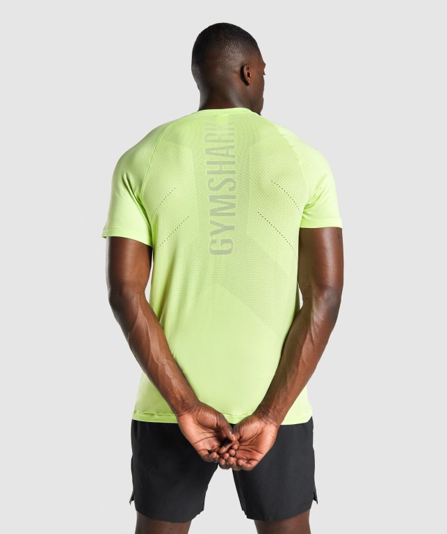 Green Gymshark Apex Seamless Men's T Shirts | US-16CFMUR