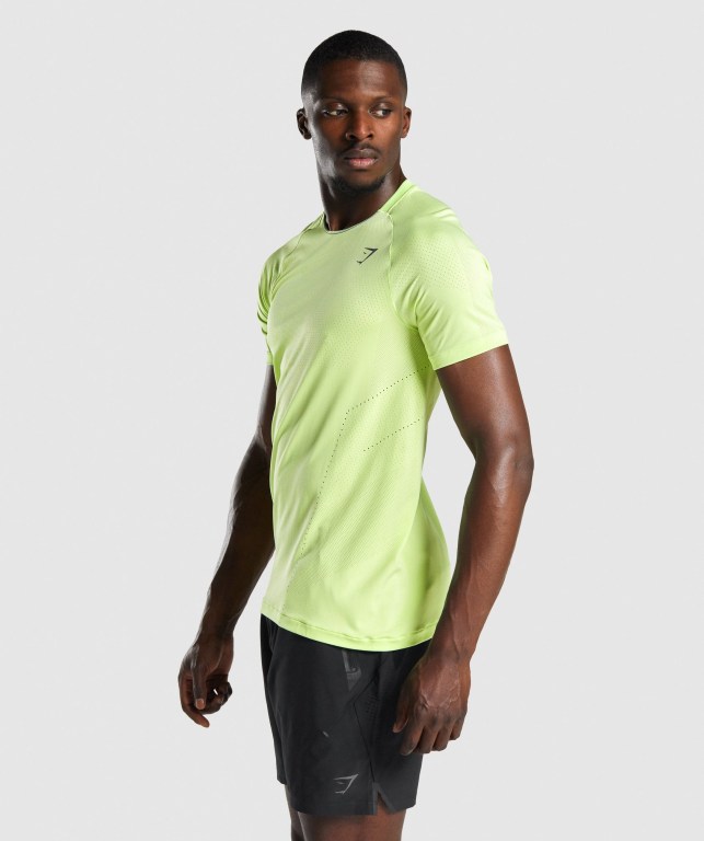 Green Gymshark Apex Seamless Men's T Shirts | US-16CFMUR