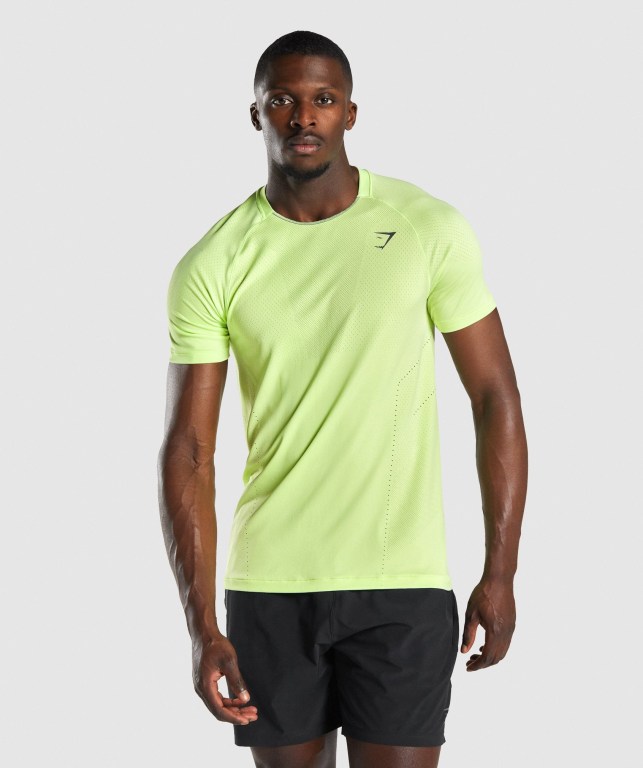 Green Gymshark Apex Seamless Men\'s T Shirts | US-16CFMUR