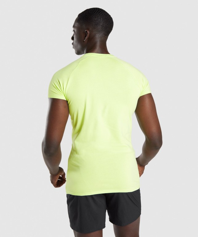 Green Gymshark Apollo Men's T Shirts | US-48EFYNQ